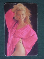 Card calendar, centrum store, Judit Marjai, erotic female nude model, 1987