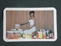 Kártyanaptár, Agroker vállalatok,erotikus női modell,1984