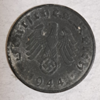 German Third Reich 1944. 1 Reichspfennig with swastika. (70)