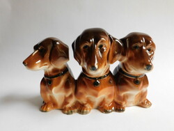 Sitzendorf dachshunds - with minor damage