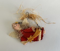 Függeszthető kézműves angyalka - karácsonyi dísz - fára - ajtóra