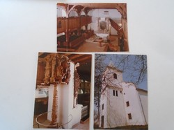 D199026  Képeslapok - Nemeskér- Evangélikus templom  3 db fotólap Mészáros  FORTE
