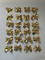 Arany selyem masni - 24 db - karácsonyi dísz - dekoráció