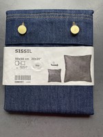 ÚJ! IKEA “Sissil” kék farmer vászon díszpárna huzat 50*50 cm
