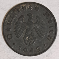 German Third Reich 1943. (A) 1 reichspfennig with swastika. (70)