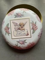 Beautiful Italian round metal box with fairy - di-costa-marie-ange