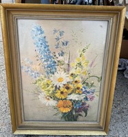 Field flower still life - watercolor - marked by the artist, - f. Funk signature!
