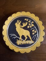 Extremely rare gilded decorative plate.