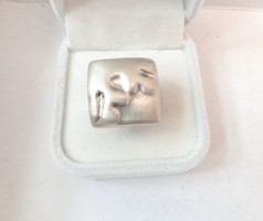 Silver abstract unique ring size 7
