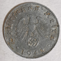 German Third Reich 1942. (D) 1 reichspfennig with swastika. (577)