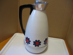 Retro aluminum hippie flower thermos jug