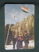 Kártyanaptár,Magyar Határőrség, katona,határőr,országzászló, 1997