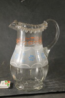 Antique art nouveau broken glass fluted jug 616
