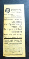 Számolócédula, Országos Mezőgazdasági Vásár (1937)