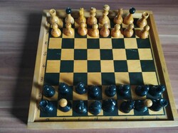 Régi sakk készlet, kb. 50 éves, 1970-es évek körüli
