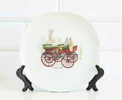 LEÁRAZÁS - UTOLSÓ LEHETŐSÉG Bavaria porcelán tányér veterán autós mintával - Daimler 1886