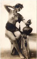 Erotikus képeslap 1900'-as évek. Ritka.