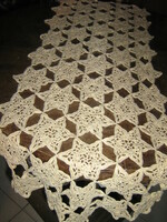 Beautiful yellow handmade crochet floral lace tablecloth