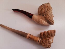 Maharaja head block meerschaum pumice, roof pipes