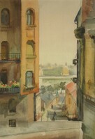 Unknown painter: pala street / víziváros / budapest (20.Sz.Közepe)