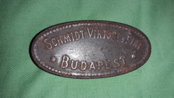 Antique schmidt viktor et fiai metal cocoa/chocolate / bonbon box lid as shown in the pictures