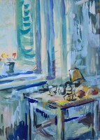 József Litkei (1924-1988): studio still life 1951