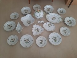 6 Personal Herend Rothschild patterned porcelain dinnerware