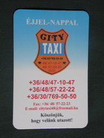 Card calendar, city taxi, Ózd, 2014