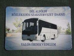 Card calendar, transport union, Scania bus, 2021