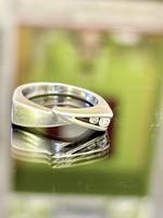 Art-deco style silver ring