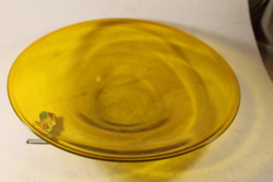 Muránoi sárga üveg asztalközép 661