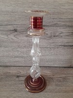 Colored glass vase with a base