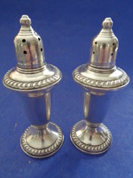Pair of vintage sterling silver spice holders