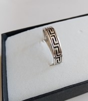 Uniszex, görög mintás ezüst gyűrű (20 mm)