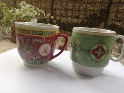 Kínai porcelán bögre 2 db