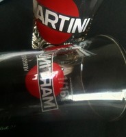 2x bauhaus Martini Vermuth pohár 1960's, rendkívűl ritka