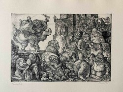 vladimir Szabó (1905-1991) dancers (circa 1967) c. Etching /19.5x29 cm/