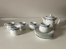 Baby coffee set, children's toy, porcelain pot and cups + base