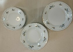 Zsolnay feathered 1st class 18-piece plate set for 6 persons unused
