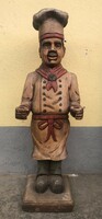 Special old wooden chef statue !!!