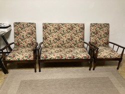 Art deco armchair set 3 pieces (together)