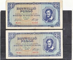 Hungary 1000000 pengő 1946 wood