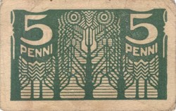 5 penni 1919 Észtország Ritka