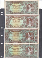 Hungary 100000 pengő 1945 wood