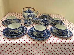Old Japanese eggshell porcelain tea and coffee set for 6 people