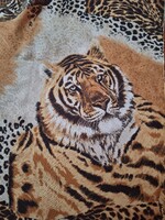 Selyem sál, kendő tigris minta.