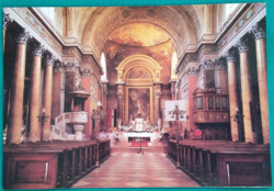 Eger, high altar of the main cathedral, postage-paid postcard