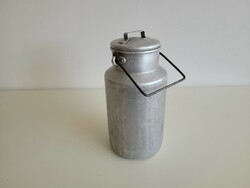 Régi 2 literes alumínium tejeskanna vintage kanna