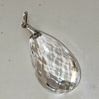 Ezüst csepp alakú kristály medál gyönyörű