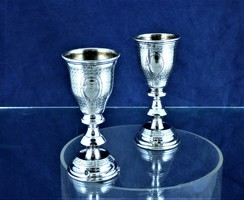 Rare, antique silver goblets, Hungarian, ca. 1870!!!